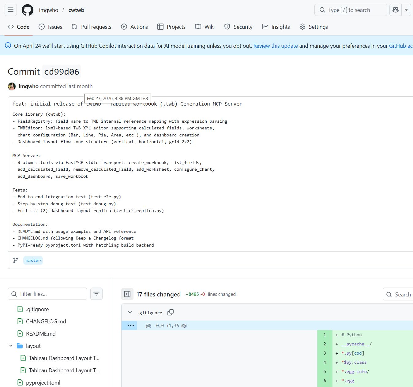 Just hit an unexpected "milestone"?my open-source library, cwtwb, just experienced...